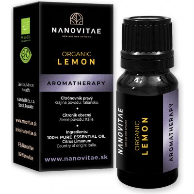 Nanovitae Citron esenciální olej Organic quality 10 ml – Hledejceny.cz