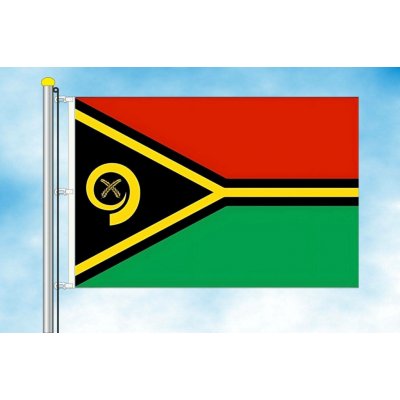 LIBEA, s.r.o. Vlajka Vanuatu Rozměr: 150×225 cm, Uchycení: Karabiny na stožár – Hledejceny.cz