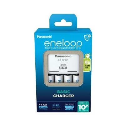 Panasonic Eneloop Basic Charger + 4x AA 2000mAh K-KJ51MCD40 – Zboží Živě