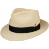 Klobouk Mayser Maleo Panamský klobouk Trilby s menší krempou s černou stuhou ručně pletený UV faktor 80 Ekvádorská panama