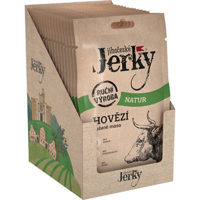 Jihočeské Jerky Hovězí natur 15 x 20 g – Zboží Dáma