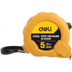 Deli Tools Ocelové měřicí pásmo 5m 19mm EDL9005B yellow