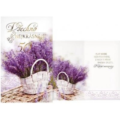 Přání MFP k narozeninám 50 M11-512 T s textem – Hledejceny.cz