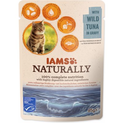 Iams Naturally tuňák v omáčce 85 g – Zbozi.Blesk.cz