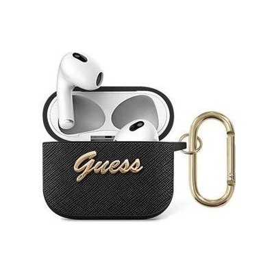 Guess Saffiano PC/PU Metal Logo Pouzdro pro Apple AirPods 3 GUA3SASMK