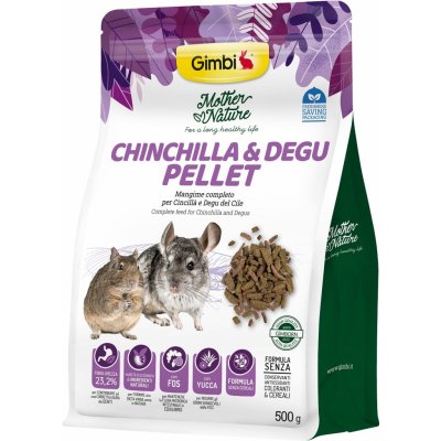 Gimbi Mother Nature Chinchilla & Degu Pellet Krmivo pro činčily a osmáky 0,5 kg – Zboží Mobilmania