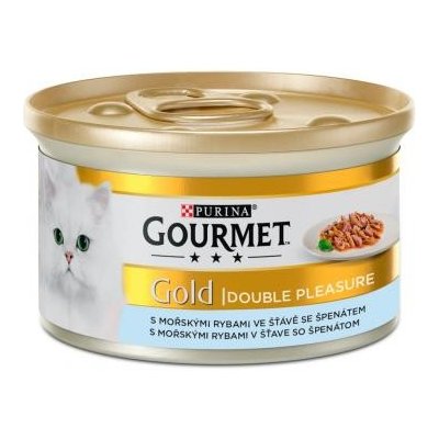 Gourmet Gold Cat Double Pleasure s mořskými rybami 85 g