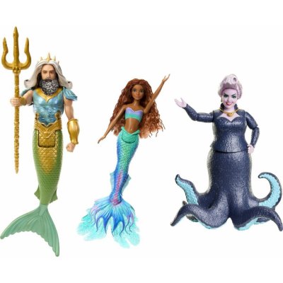 Mattel Disney Princess sada 3 ks panenek Malá mořská víla Ursula a Král Triton – Zbozi.Blesk.cz