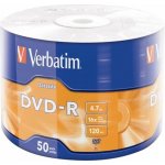 Verbatim DVD-R 4,7GB 16x, wrap, 50ks (CDVER1061) – Zboží Mobilmania