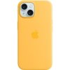 Pouzdro a kryt na mobilní telefon Apple Apple iPhone 15 Silicone Case s MagSafe paprskově žlutý