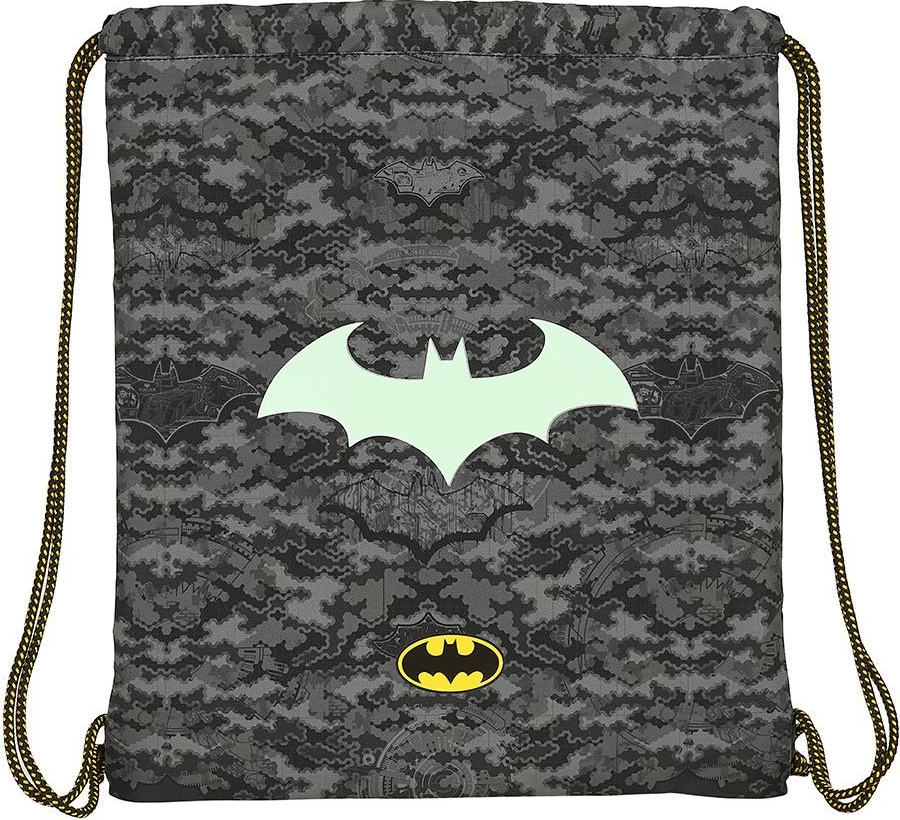 CurePink batoh pytlík se šňůrkami gym bag DC Comics Batman vzor 12004 černý  polyester 612004196 od 409 Kč - Heureka.cz