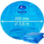 Sparkly POOL Kruhová solární plachta na bazén 200mic - 3,6 m, modrá průhledná – HobbyKompas.cz