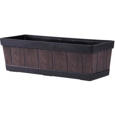Strend Pro Květináč teak efekt dřeva 15x47x17cm Strend Pro Woodeff – Zboží Dáma