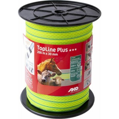 AKO Ohradníková páska TopLine Plus neon žlutá modrá 30mm 200m – Hledejceny.cz