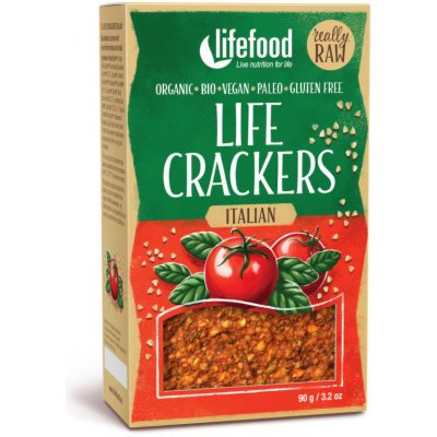 Life Crackers italské raw 90 g BIO LIFEFOOD