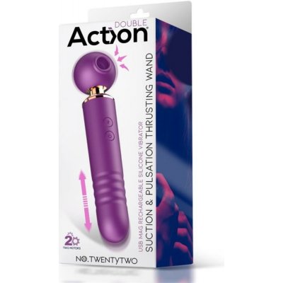 Action No. TwentyTwo Massager with Suction Pulsation and Thrusting