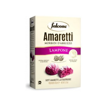 Falcone Amaretti mandlové a malinové Lampone měkké 170 g