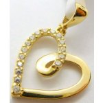 Klenoty Budín Dámský zlatý přívěsek se zirkony srdíčko ZP0252XJ70-8800 – Hledejceny.cz