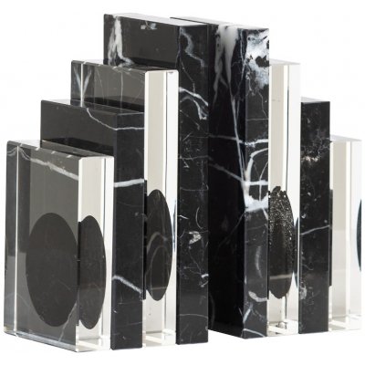 Richmond Fancy 16,5 cm Set dvou černých mramorových zarážek na knihy – Zbozi.Blesk.cz