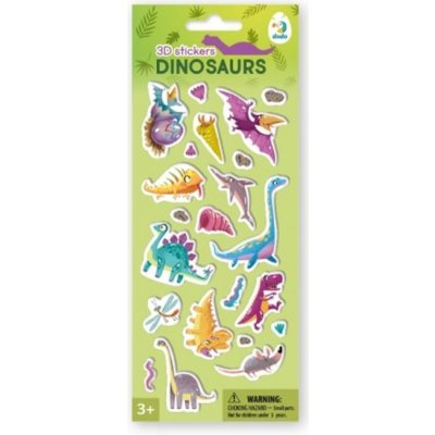 Teddies Samolepky 3D dinosauři pěna na kartě v sáčku 10x25cm