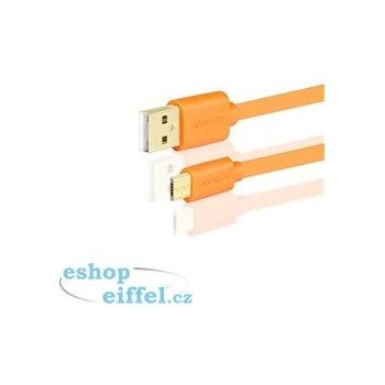 Axagon BUMM-AM10QO Micro USB, 2A, 1m, oranžový