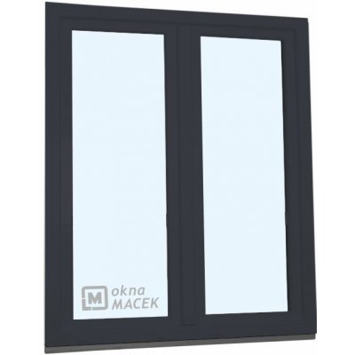 Knipping Balkonové dveře 150 x 200 cm O+OS s jednostrannou klikou madýlkem a PVC rámem pravé antracit/bílá – Zboží Mobilmania