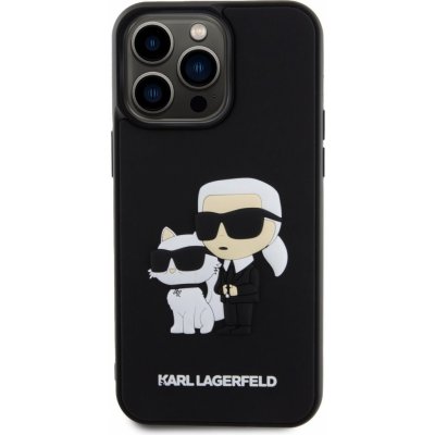 Karl Lagerfeld 3D Rubber Karl and Choupette Apple iPhone 13 Pro Max černé