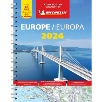 Europe 2024 - Atlas Routier et Touristique (A4-Spirale) – Zboží Mobilmania