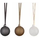 Blomus Blomus Skleněné ozdoby Blomus JUHLA P.5cm SET 6ks šedá hnědá bílá – Hledejceny.cz