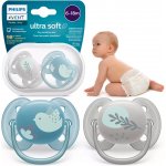 Avent silikon šidítko Philips Ultrasoft modrá/šedá 2 ks – Zboží Dáma