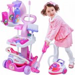 Lamps Úklidový vozík dětský s vysavačem a doplňky růžový – Zboží Dáma