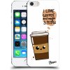 Pouzdro a kryt na mobilní telefon Apple Pouzdro Picasee silikonové Apple iPhone 5/5S/SE - Cute coffee čiré