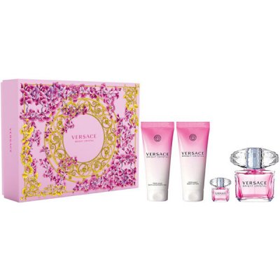 Versace Bright Crystal EDT 90 ml + EDT 5 ml + sprchový gel 100 ml + tělové mléko 100 ml dárková sada – Zbozi.Blesk.cz