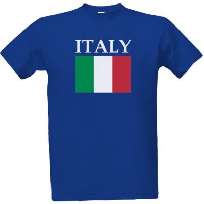 Tričko s potiskem Itálie Italy pánské Královská modrá – Zboží Mobilmania