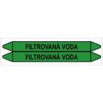 Značení potrubí, filtrovaná voda,2 ks, 450 × 52 mm – Sleviste.cz