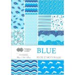Happy Color Blok se vzorovanými papíry blue 80g/m2 A4 15 listů 30 vzorů HA 3808 2030 B – Zboží Dáma