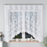 Dekorační oblouková krátká záclona na žabky LUDWIKA bílá 310x160 cm MyBestHome – Hledejceny.cz