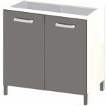 Black&White Style Spodní skříňka Nikki D60 lesklá grafitová, 81,5 x 60 x 45,6 cm – Zboží Mobilmania