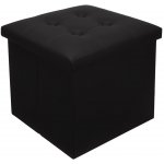 Ruhhy 25779 Taburet s úložným prostorem 38 x 38 cm černý – Sleviste.cz