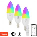 Immax NEO LITE SMART sada 3x žárovka LED E14 6W RGB+CCT, stmívatelná, Wi-Fi, Beacon, DO, TUYA 07716CDO – Zboží Živě