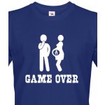 Bezvatriko Vtipné tričko pro tatínky Game over 2 modrá – Zboží Mobilmania