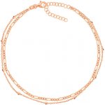 Brilio Silver Stylový dvojitý řetízek na nohu ANK101R – Zboží Dáma