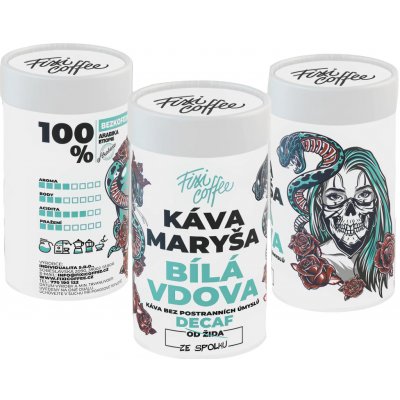Fixi Coffee Maryša Bílá vdova bezkofeinová káva papírová tuba zrnková 0,5 kg – Hledejceny.cz