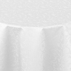 Veba Ubrus Garbo Ornament bílá 140x140 cm