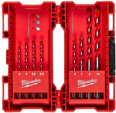 Milwaukee 4932471193 Vrtáky do betonu Premium 4 ÷ 10 mm. (Sada 8 ks)