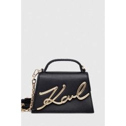 Karl Lagerfeld kožená kabelka černá 240W3004