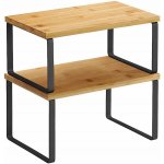 Vasagle Sada 2 stojánků na kořenky bílá-přírodní barva – Zboží Dáma