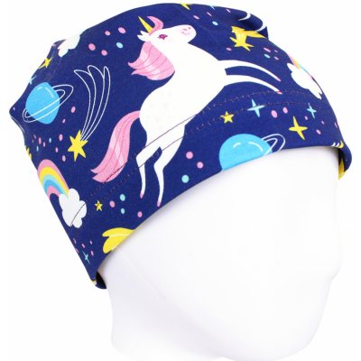 V-Mart Dívčí jarní/podzimní čepice Jednorožci fialová – Zboží Mobilmania