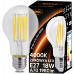 Berge LED žárovka s vláknem E27 18W neutrální bílá ZF-E27-A70-18W-4000K – Hledejceny.cz