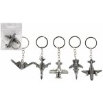 Přívěsek na klíče letadlo kov 5-6cm 5 druhů – Zboží Dáma